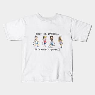 Keep on smiling... it's only a game tennis stars Kids T-Shirt